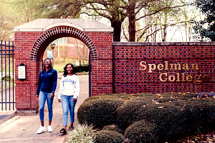 Students in front of Spelman College
