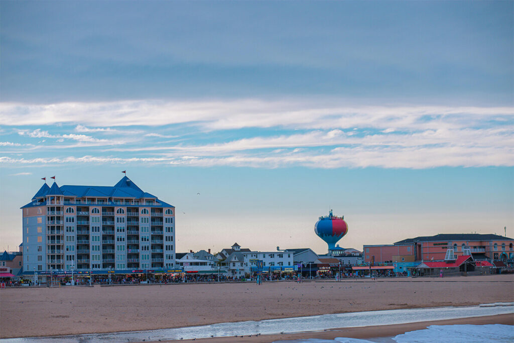 A beach town